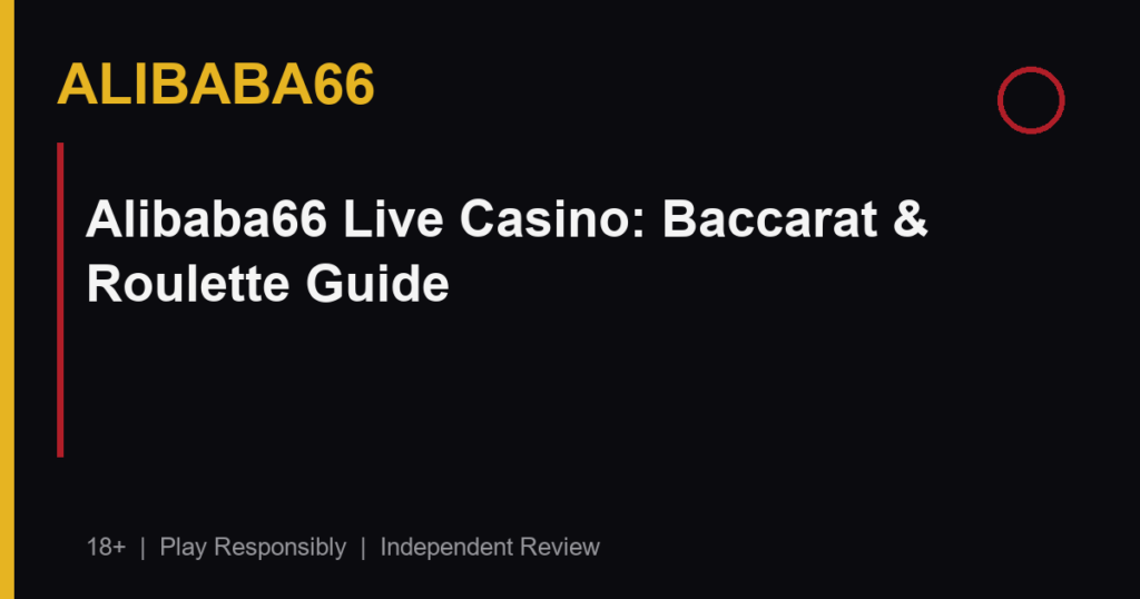 Alibaba66 Live Casino: Baccarat & Roulette Guide
